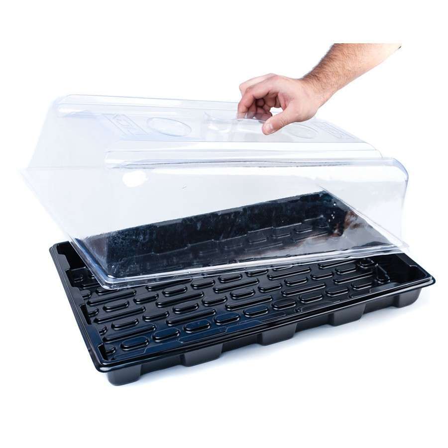 Invernadero propagador para jiffys y plugs 39x59x21cm