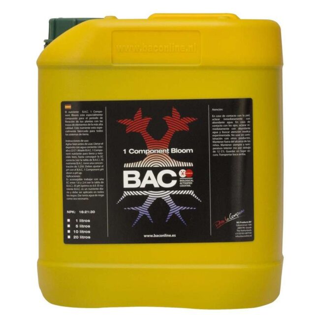 One Component Soil Bloom Nutrient de B.A.C. para Floración en Tierra