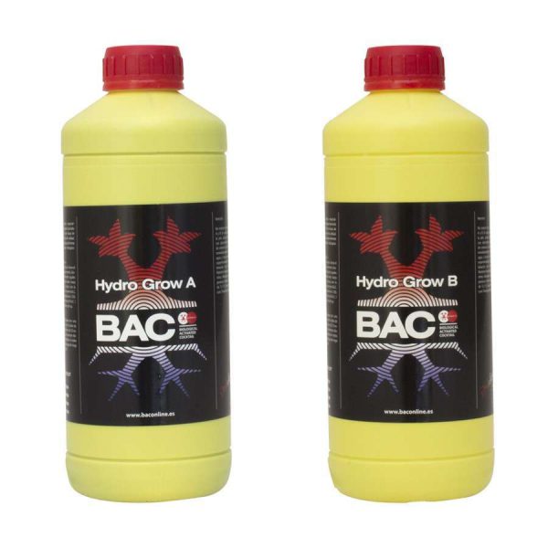 Hydro Grow A+B de B.A.C. Fertilizante de Crecimiento Hidropónico