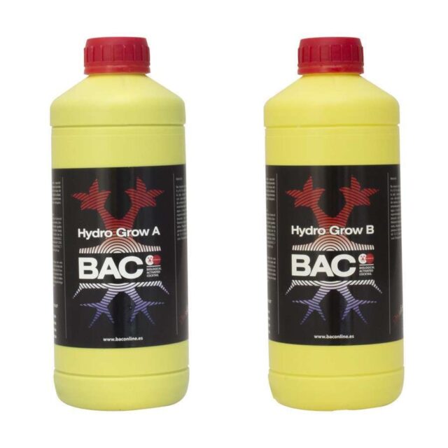 Hydro Grow A+B de B.A.C. Fertilizante de Crecimiento Hidropónico