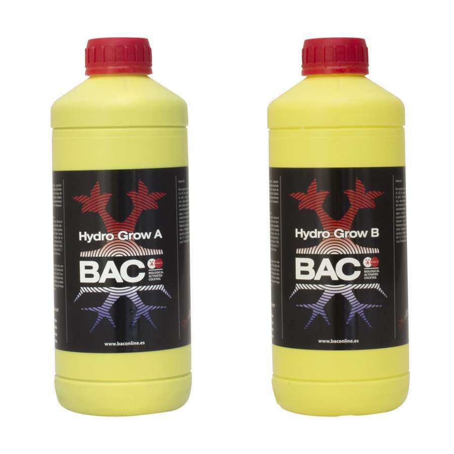 Hydro Grow A+B de B.A.C. Fertilizante de Crecimiento Hidropónico