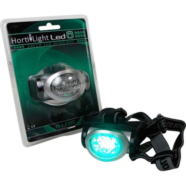 Green LED 8 Headlamp de Hortilight para Trabajos Nocturnos en Cultivos