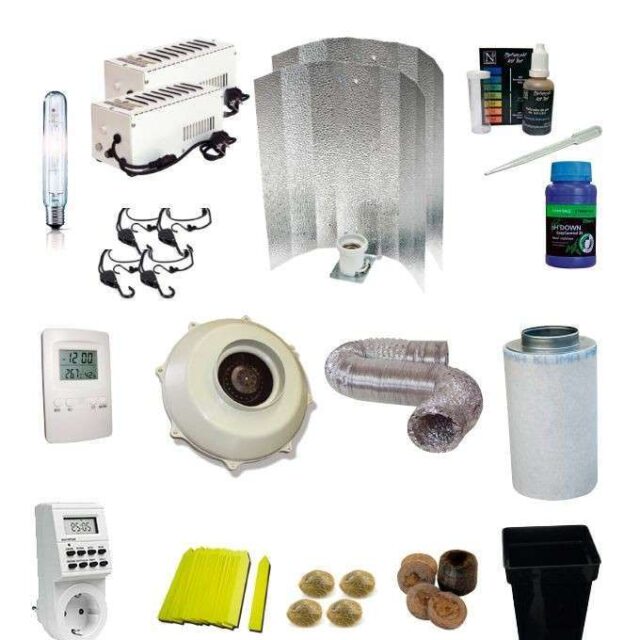 Kit de cultivo interior sin armario 2x600W