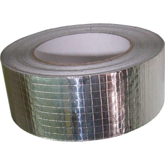 Cinta Adhesiva de Aluminio Reforzado 50 m para Ventilación en Cultivos