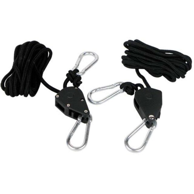 Poleas con Freno Metálicas Pack de 2U para Lámparas de Cultivo