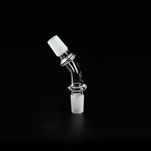 Adaptador de cristal curvo Macho 18mm - Macho 18mm