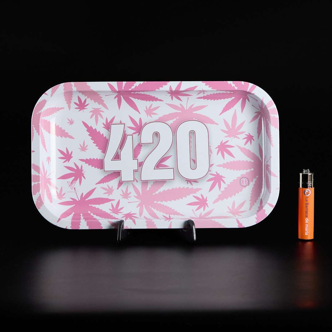 Bandeja para liar mediana 420 Rosa