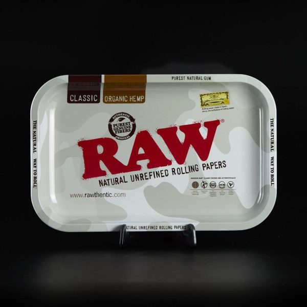 Bandeja para liar mediana Raw Camo blanca