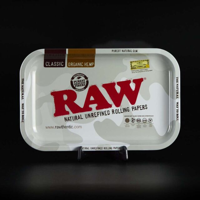 Bandeja para liar mediana Raw Camo blanca