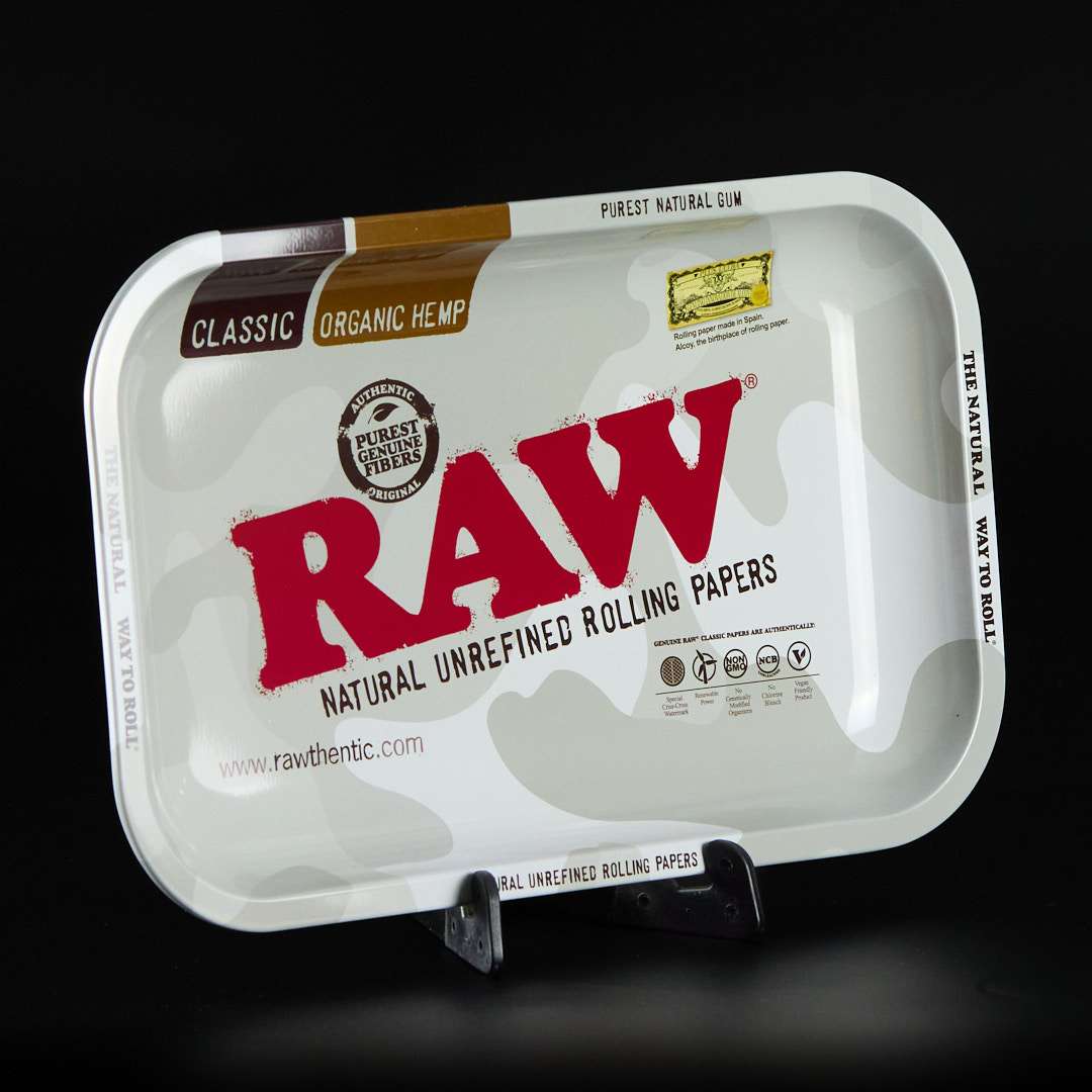 Bandeja para liar mediana Raw Camo blanca