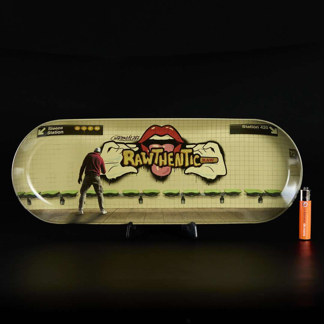 Bandeja para liar Skate Raw Subway