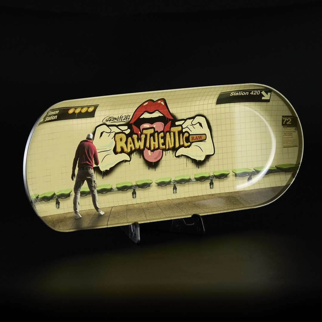 Bandeja para liar Skate Raw Subway