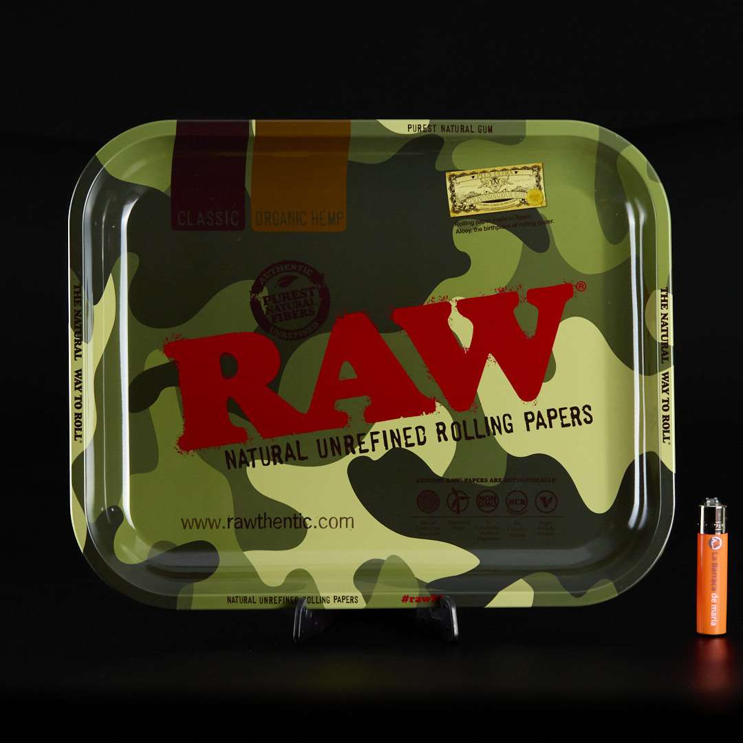 Bandeja para liar grande Raw Camo militar