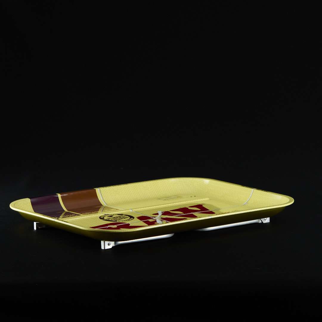 Bandeja para liar grande Raw Brown con patas
