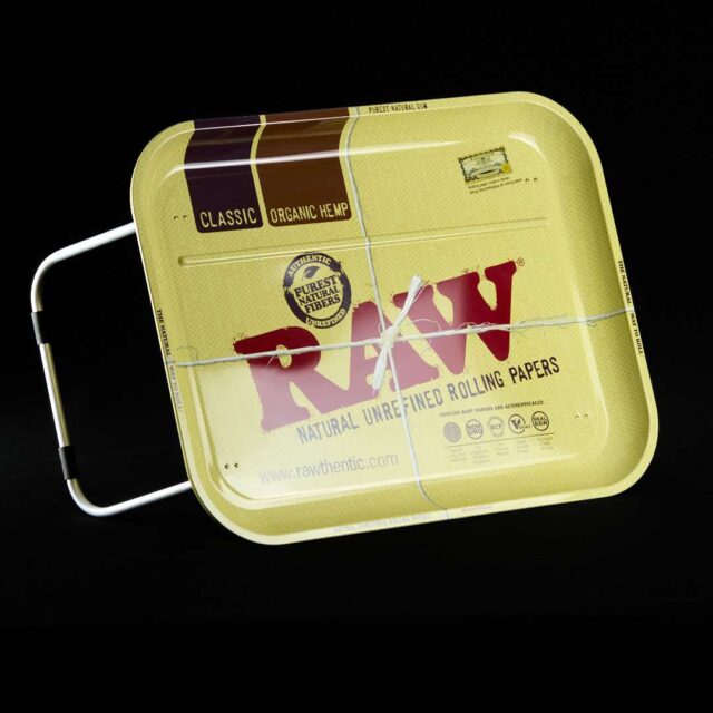 Bandeja para liar grande Raw Brown con patas