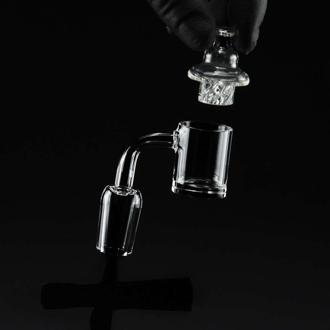 Swirl Set 19mm - Banger de Cuarzo + Chupete con Airflow