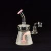 Bong Oiler 20cm Decoración Geométrica con Banger rosa