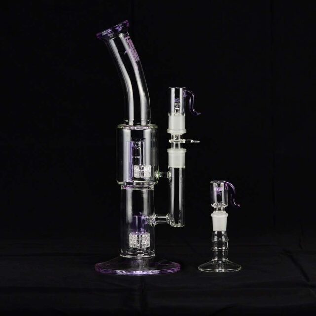 Bong Oiler 39 cm Four Twenty Rueda Pequeña con Doble Percolador para yerbas y extracciones
