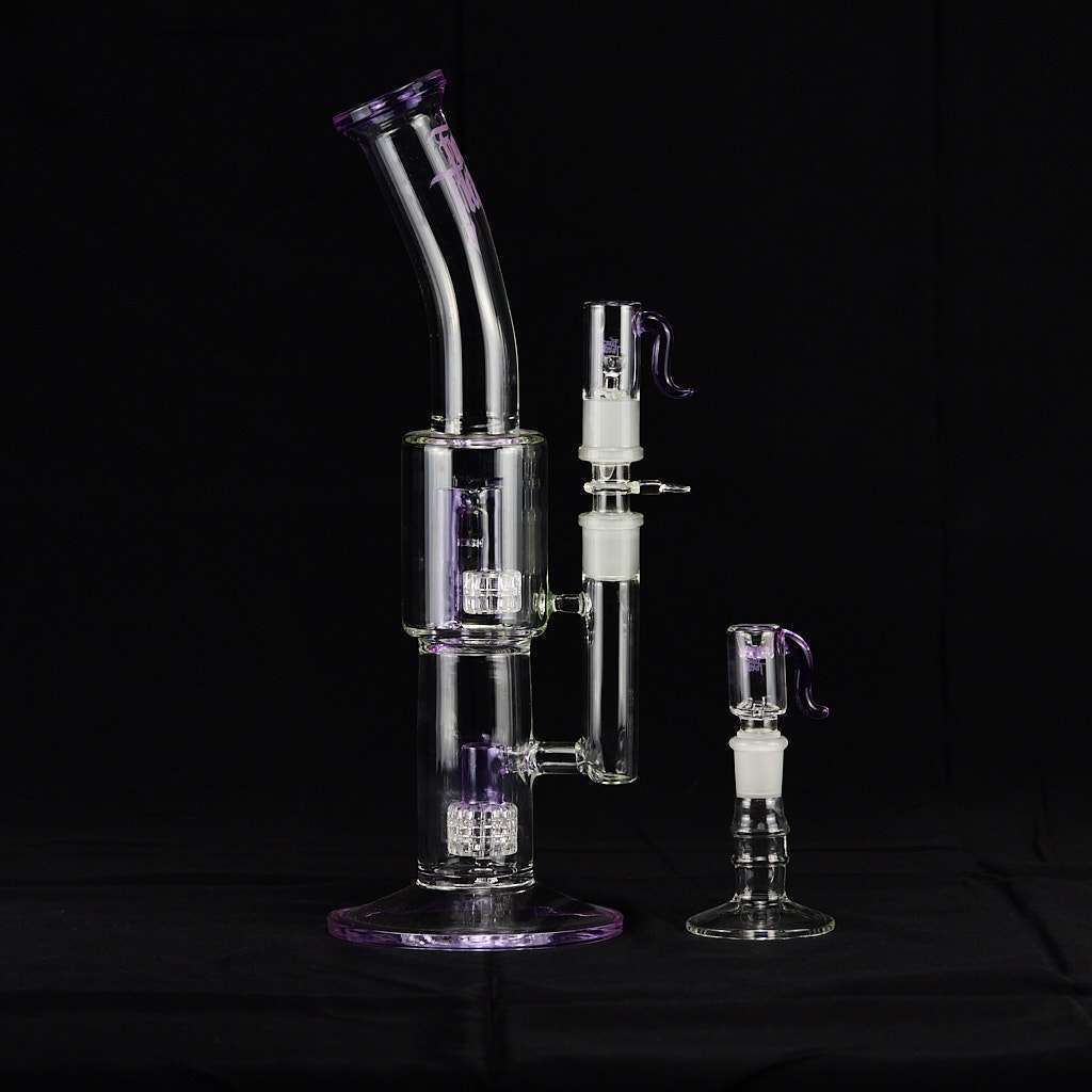 Bong Oiler 39 cm Four Twenty Rueda Pequeña con Doble Percolador para yerbas y extracciones