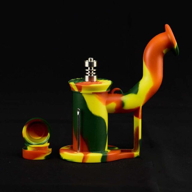 Bong Oiler de silicona 15cm Domeless con contenedor