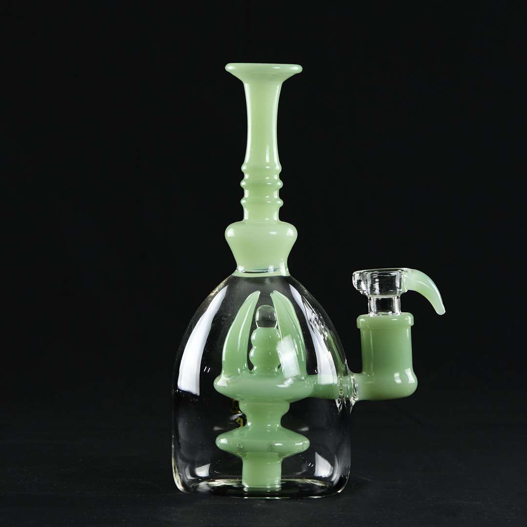 Bong cristal 21cm Narrow Green Moon