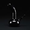 Bong cristal 22 cm AllBlack Leaf con cuello curvo