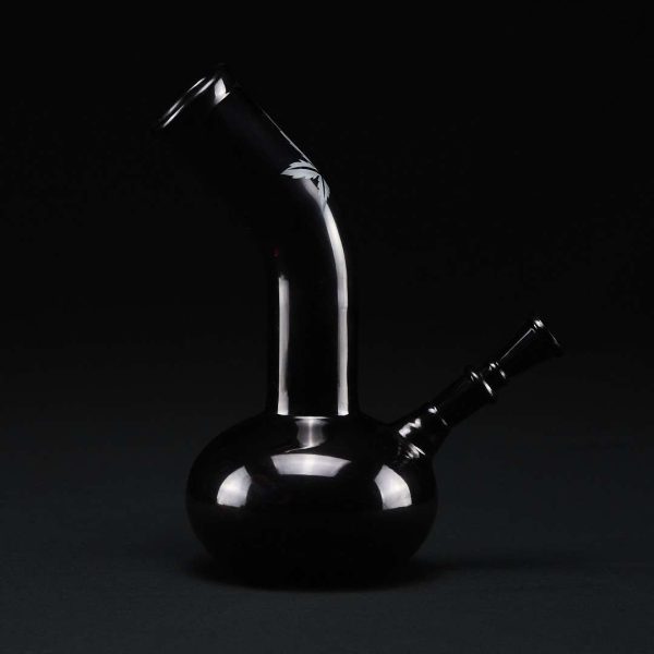 Bong cristal 22 cm AllBlack Leaf con cuello curvo