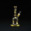 Bong cristal 22cm Deco negro con cuadrados oro