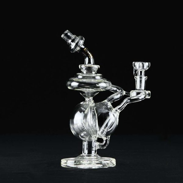 Bong cristal 25cm Recycler Trasparent