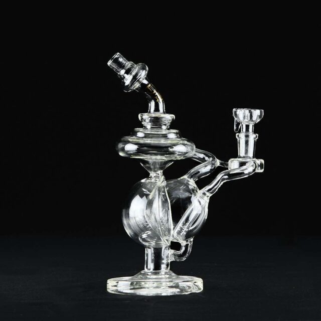 Bong cristal 25cm Recycler Trasparent