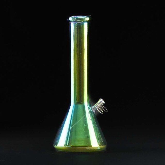 Bong de Cristal Tornasol de 33 cm con Transfer Metal