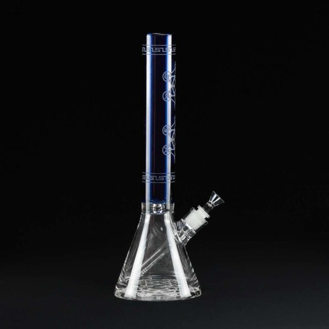 Bong cristal 40cm Art Geometric Blue
