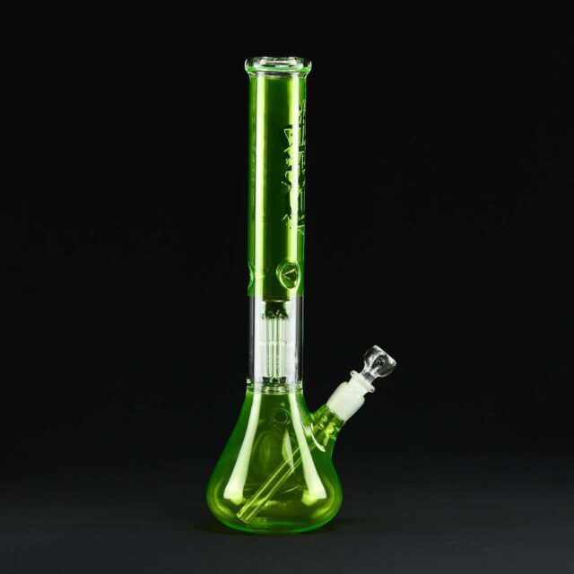 Bong cristal 42cm Amsterdam verde con percolador 8 brazos