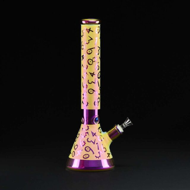 Bong cristal 42 cm Numbers tornasol con transfer fijo