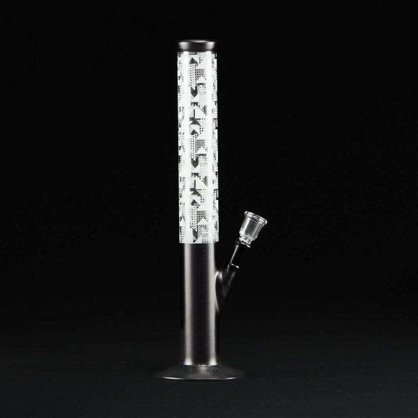 Bong cristal 43cm Geometric Negro recto