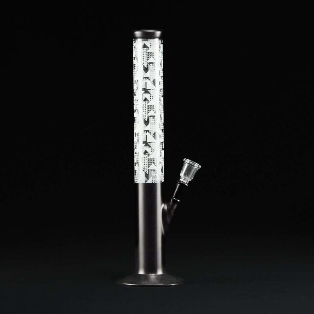 Bong cristal 43cm Geometric Negro recto