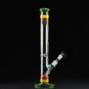 Bong cristal 46cm Amsterdam Rasta para hielo con base verde