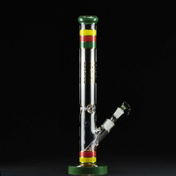 Bong cristal 46cm Amsterdam Rasta para hielo con base verde