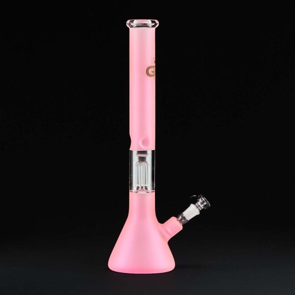 Bong cristal 49cm Grace Rosa Fluor con percolador 6 brazos