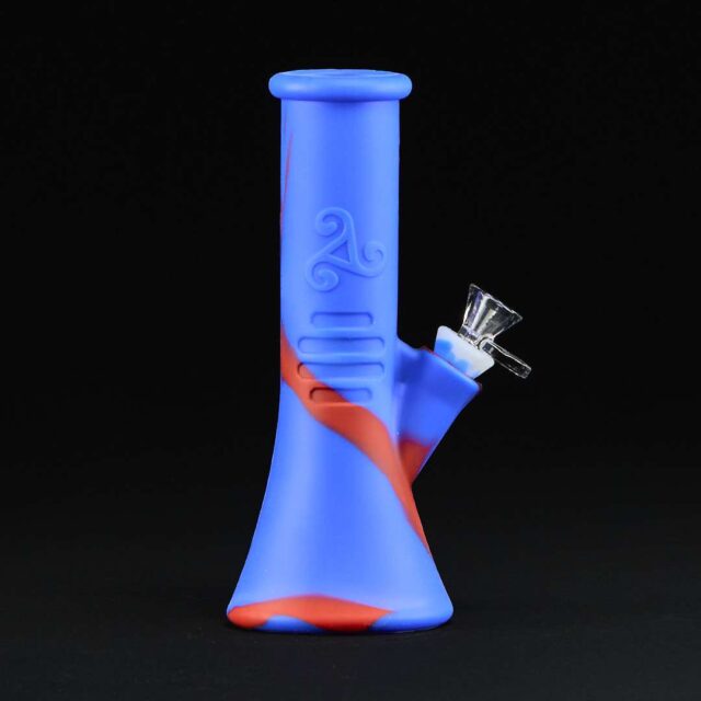 Bong de silicona 24cm Cónico Red and Blue