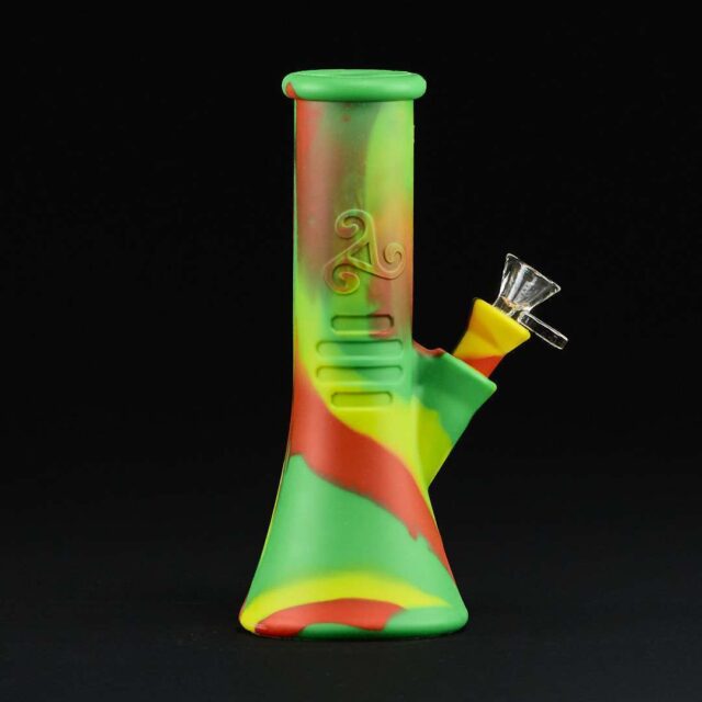 Bong de silicona 24cm Cónico Red and Green