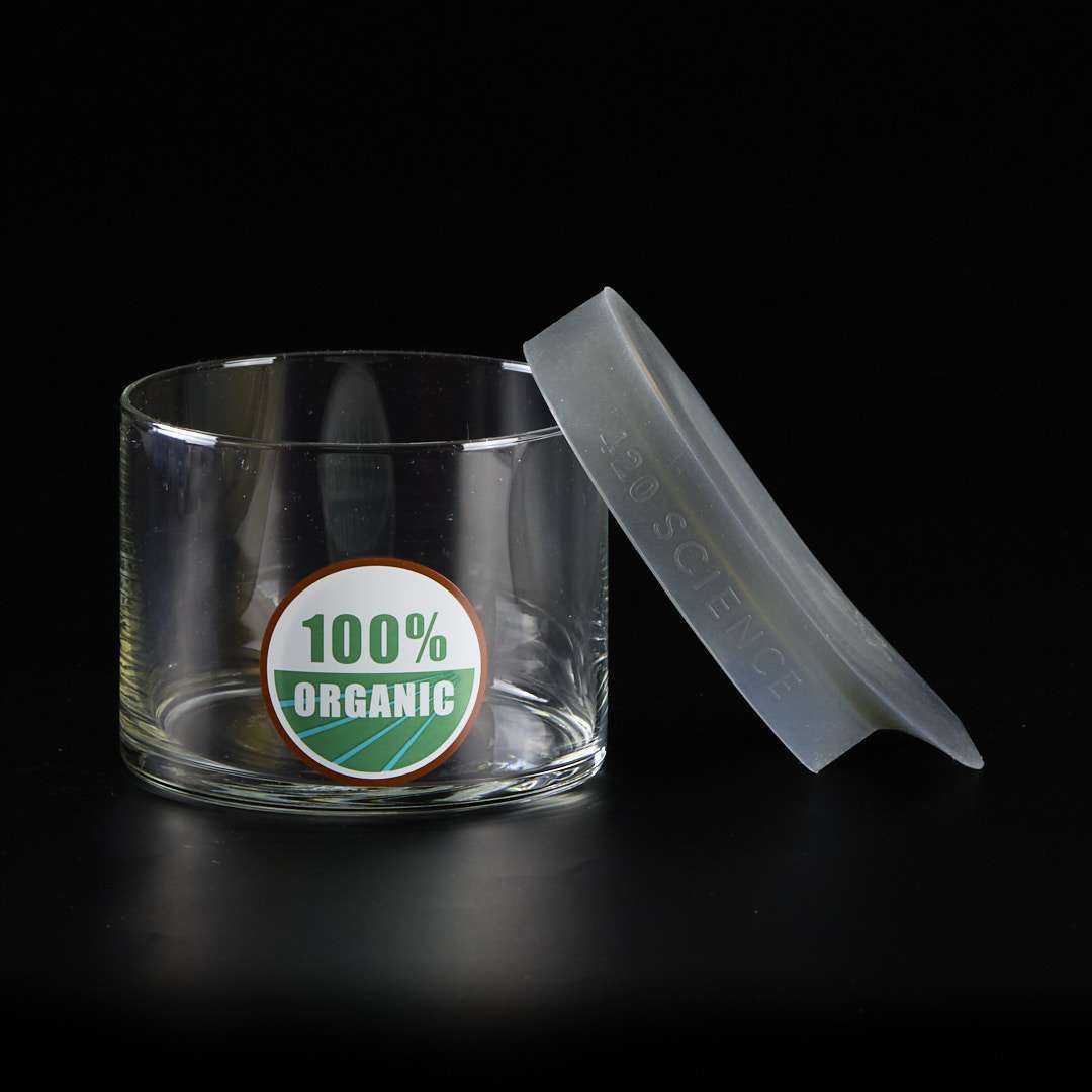 Bote de cristal con tapa de goma - Wide-Mouth - Small
