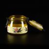 Bote de cristal con cierre metálico Glow in the dark(7 x 7,5cm) - Amarillo