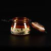 Bote de cristal con cierre metálico Glow in the dark (7 x 7,5cm) - Rojo pergamino