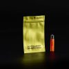 Bolsa de aluminio dorada con zip