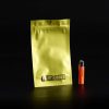 Bolsa de aluminio dorada con zip