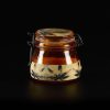 Bote de cristal con cierre metálico Glow in the dark (7 x 7,5cm) - Rojo pergamino