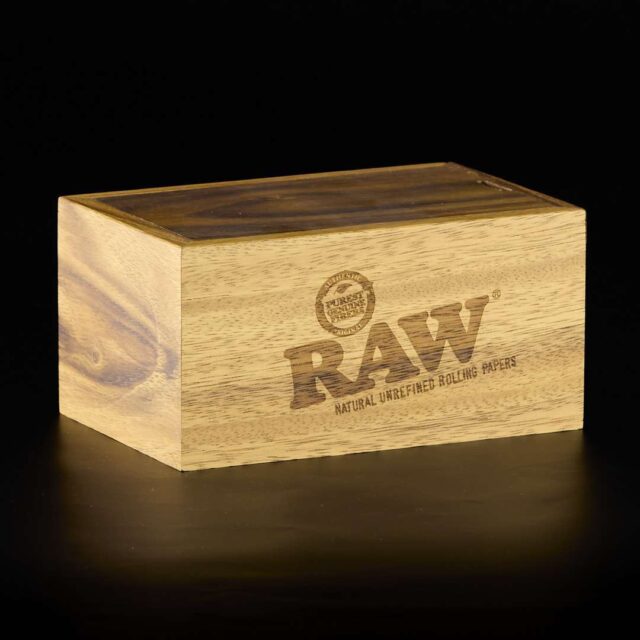 Caja de madera (acacia) de Raw con apertura deslizante - Grande