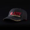 Gorra de Raw Black con logo Rojo