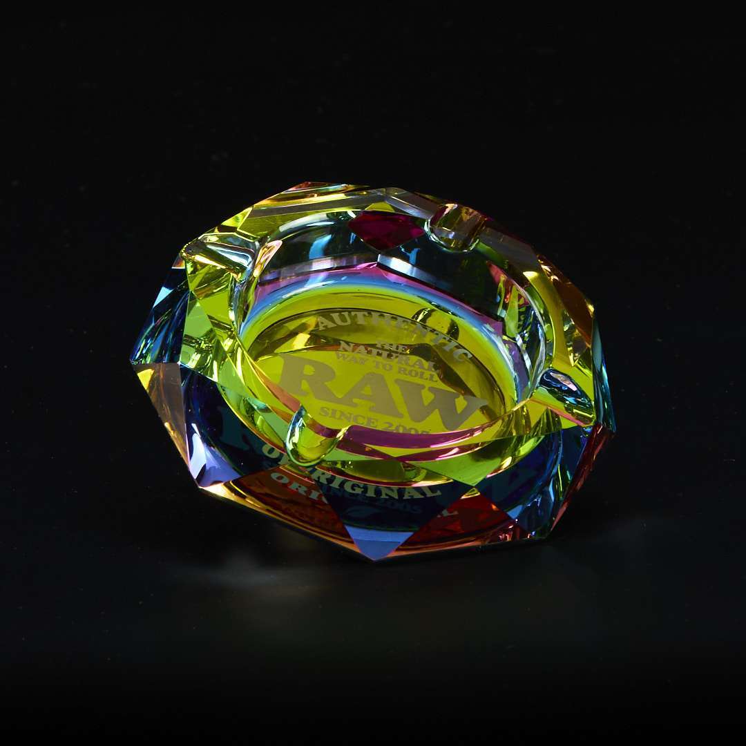 Cenicero de cristal Raw Rainbow tornasol - Imagen 5